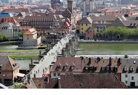 Luftaufnahme der Altstadt Würzburg