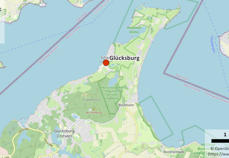 Kartenausschnitt Glücksburg