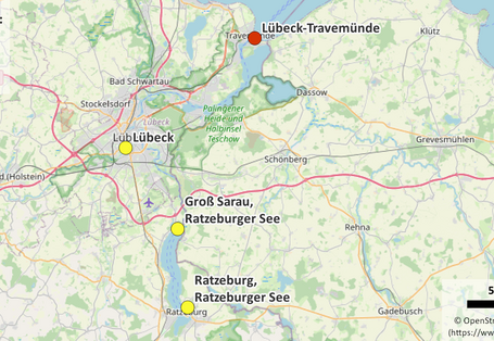 Kartenausschnitt Lübeck