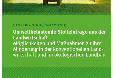 Cover Umweltbelastende Stoffeinträge aus der Landwirtschaft
