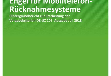 Cover der Publikation TEXTE 123/2020 Umweltzeichen Blauer Engel für Mobiltelefon-Rücknahmesysteme