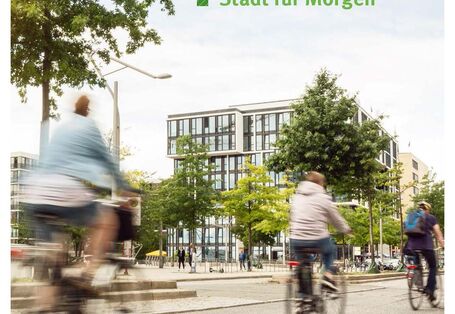 Cover; Fahrradfahrer in der Stadt