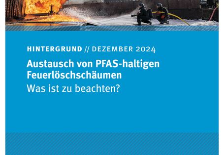 Feuerwehrleute in Schutzkleidung löschen Feuer mit Schaum