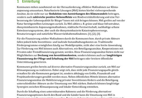 Erste Textseite des Factsheet