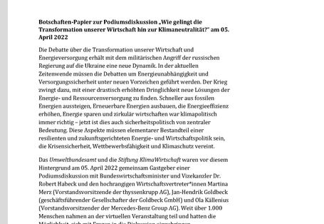 erste Textseite des Factsheet