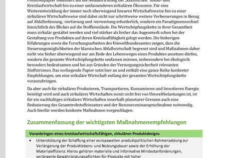 Erste Seite mit Text