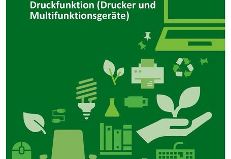 grüne Icons von Büromaterialien
