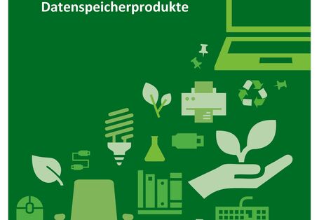 grüne Icons von Büromaterialien