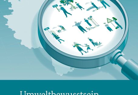 Titelseite mit Grafik - Lupe über Deutschland