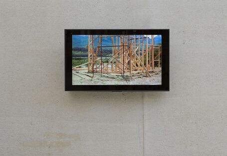 Wandbildschirm mit Video