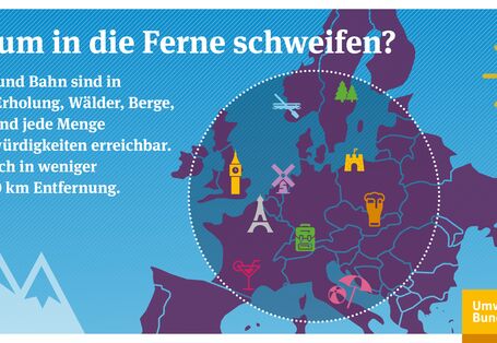 Mit Bus und Bahn sind in Europa sehr viele touristische Ziele erreichbar