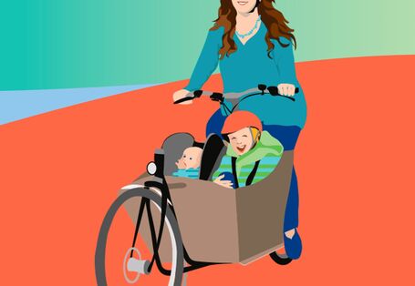 Kinder lassen sich wunderbar auf verschiedene Art mit dem Fahrrad transportieren