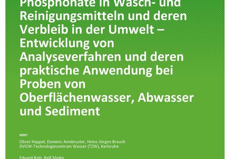 Titelseite der Publikation 69/2021 Phosphonate in Wasch- und Reinigungsmitteln und deren Verbleib in der Umwelt – Entwicklung von Analyseverfahren und deren praktische Anwendung bei Proben von Oberflächenwasser, Abwasser und Sediment