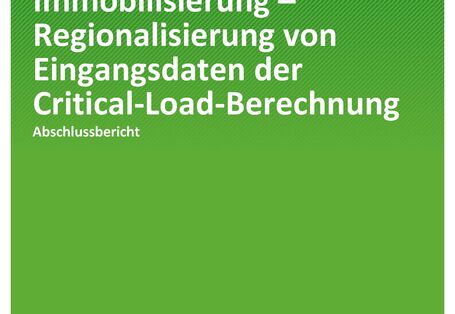 Titelseite der Publikation TEXTE 112/2021 Stickstoff-Immobilisierung – Regionalisierung von Eingangsdaten der Critical-Load-Berechnung