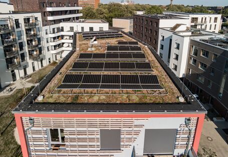 Wettbewerb Blauer Kompass stellt seine Bewerber vor, damit abgestimmt werden kann, welches Projekt gewinnt. Zu sehen das Projekt proKlima: SolarGrünDach Ohnehöfe Hannover