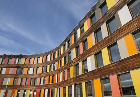 Ein Ausschnitt von dem Dienstgebäude in Dessau. 