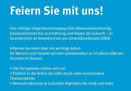 Eine Grafik mit allen Informationen zum Jubiläumsfest am 15.06.2024 in Dessau-Roßlau 