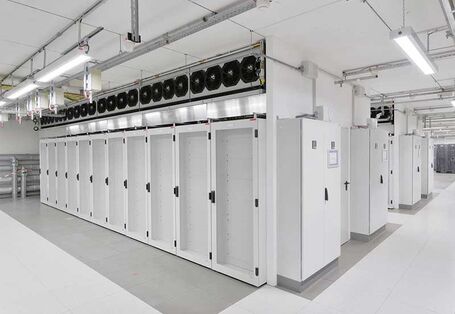 Serveranlage eines Rechenzentrums.