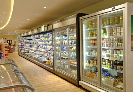 Kühlabteilung des Bio-Supermarkts in Weilheim.