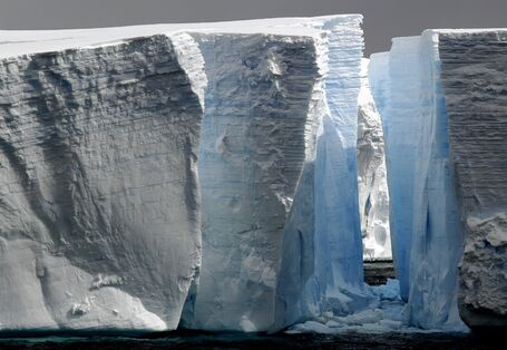 Spalte in einem Gletscher