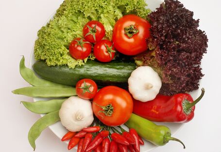 Gemüse- und Salatteller