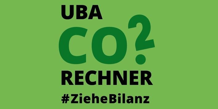 Grafik mit dem Logo für den CO₂-Rechner 