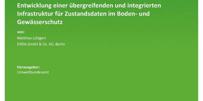 Cover des Berichts "Anpassung der Berichtsprozesse für Wasser und Boden"