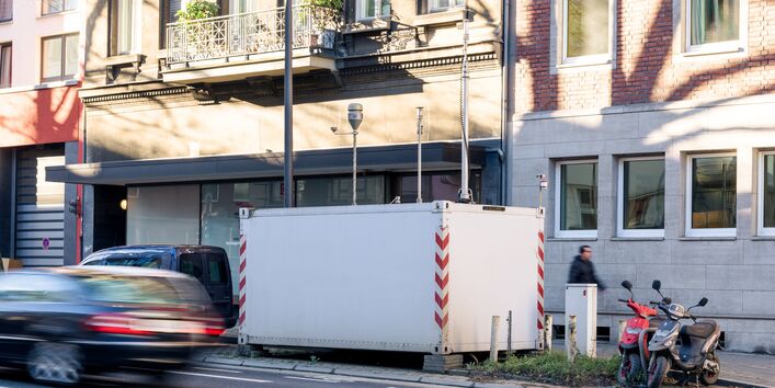 Luftmessstation in einer Stadt