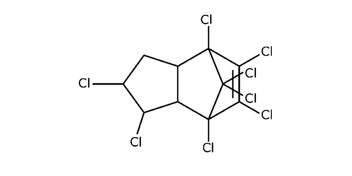 Strukturformel von Chlordan