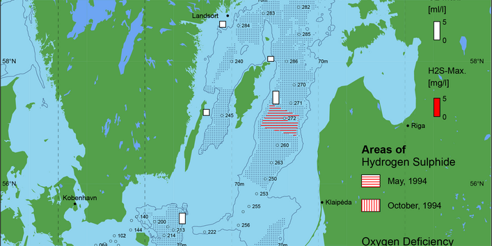 Sauerstoffarme und sauerstofffreie Gebiete in der Ostsee - 1994