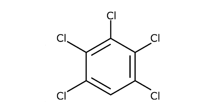 Strukturformel von Pentachlorbenzol