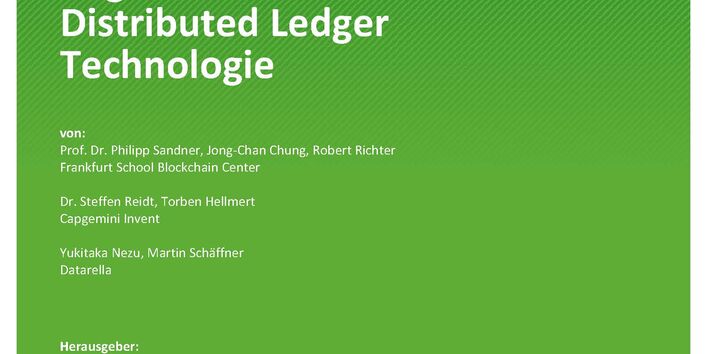 Cover des Berichts "Machbarkeitsstudie für eine Registerarchitektur mit Distributed Ledger Technologie"