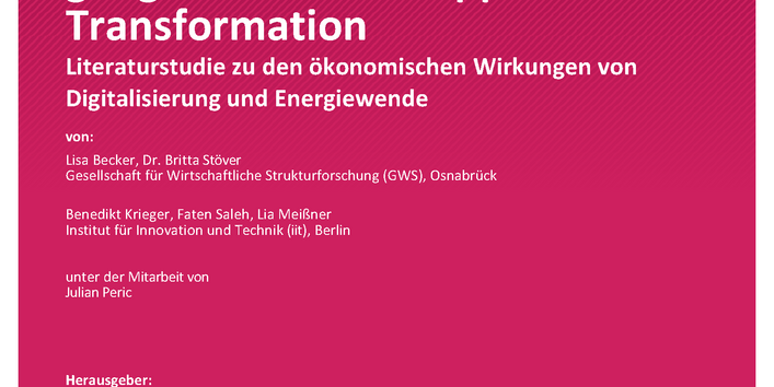 Cover des Berichts "Nachfrage- und Beschäftigungseffekte der doppelten Transformation"