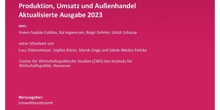 Cover des Berichts "Die Umweltwirtschaft in Deutschland"