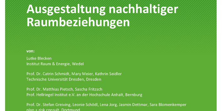 Cover des Berichts "Gleichwertige Lebensverhältnisse unter Ausgestaltung nachhaltiger Raumbeziehungen"