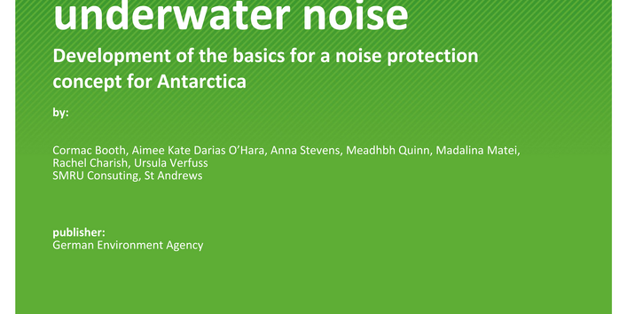Cover of report "Detrimental effects of underwater noise"