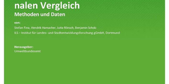 Cover des Berichts "Flächenmonitoring und Flächenverbrauch im internationalen Vergleich"