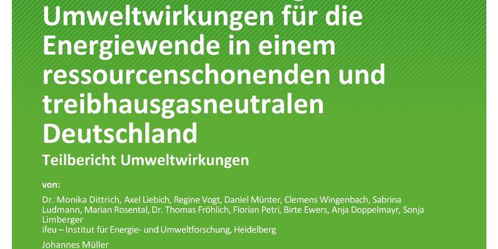 Cover des Berichts "REFINE: Betrachtung von Rohstoffaufwendungen und Umweltwirkungen für die Energiewende in einem ressourcenschonenden und treibhausgasneutralen Deutschland "