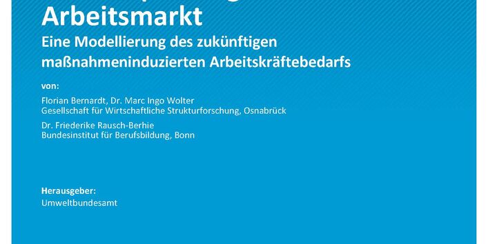 Cover des Berichts "Auswirkungen von Klimaanpassung auf den Arbeitsmarkt"