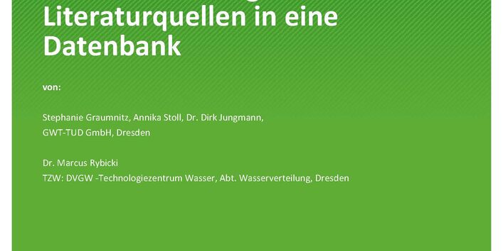 Cover des Berichts "Integration von Biozidmonitoringdaten aus Literaturquellen in eine Datenbank"
