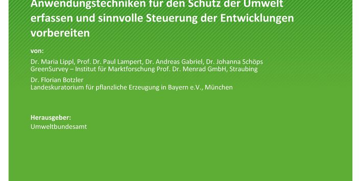 Cover des Berichts "Pflanzenschutz im Wandel"