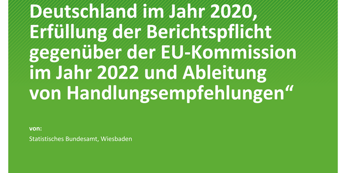 Cover des Berichts "Ermittlung der Lebensmittelabfälle in Deutschland im Jahr 2020, Erfüllung der Berichtspflicht gegenüber der EU-Kommission im Jahr 2022 und Ableitung von Handlungsempfehlungen"