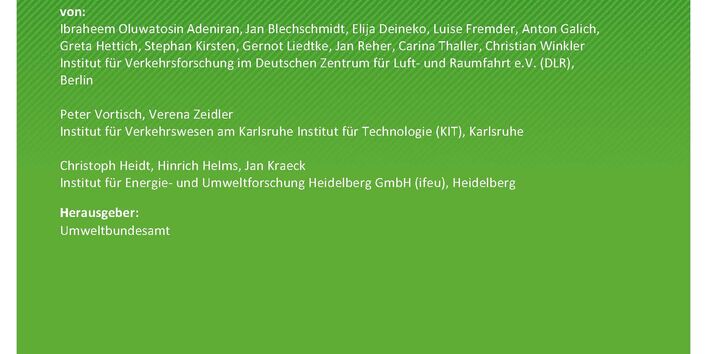Cover des Berichts "Digitalisierung im Verkehr - Potenziale und Risiken für Umwelt und Klima"