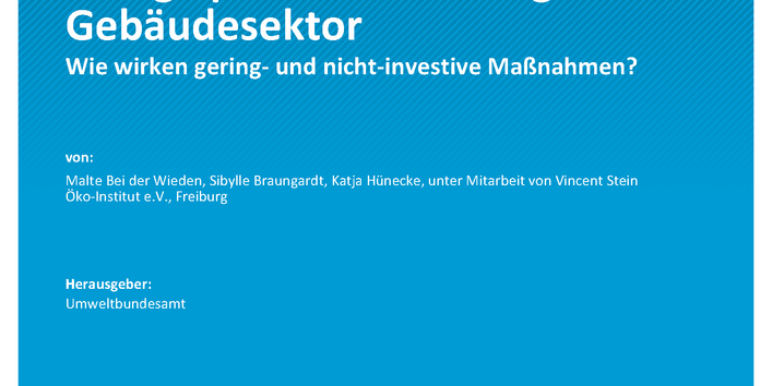 Cover des Berichts "Modellierung der Wirkung von Energiepreisveränderungen im Gebäudesektor"
