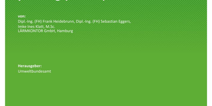 Cover des Berichts "Effektivität der Lärmaktionsplanung (EffLAP)"