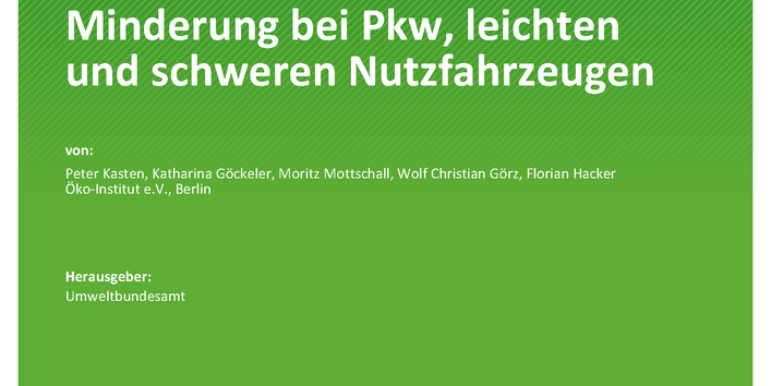 Cover des Berichts "Überarbeitung der EU-Flottenzielwerte zur CO2-Minderung bei Pkw, leichten und schweren Nutzfahrzeugen"