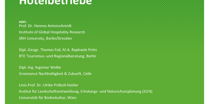 Cover des Berichts "Bewertung von Nachhaltigkeitslabeln für Hotelbetriebe"