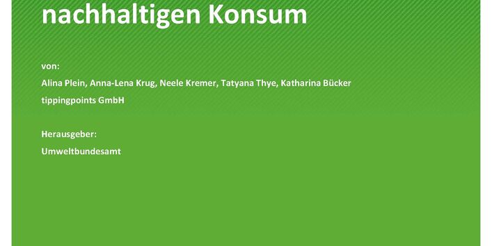 Cover des Berichts "Jugend und Konsum II: Kommunikationsformate für nachhaltigen Konsum"