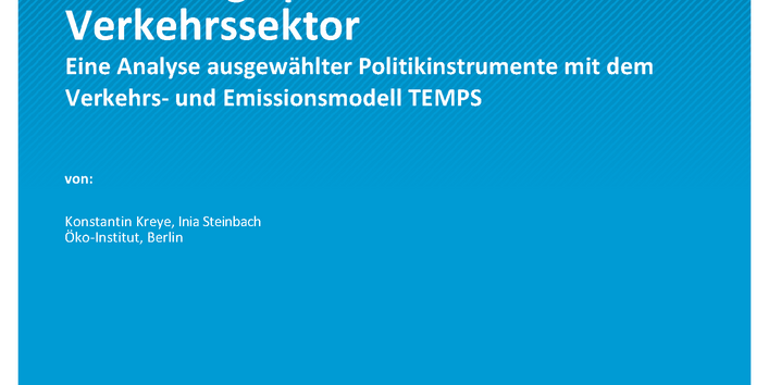 Cover des Berichts "Lenkungswirkung von Endenergiepreisen im Verkehrssektor"