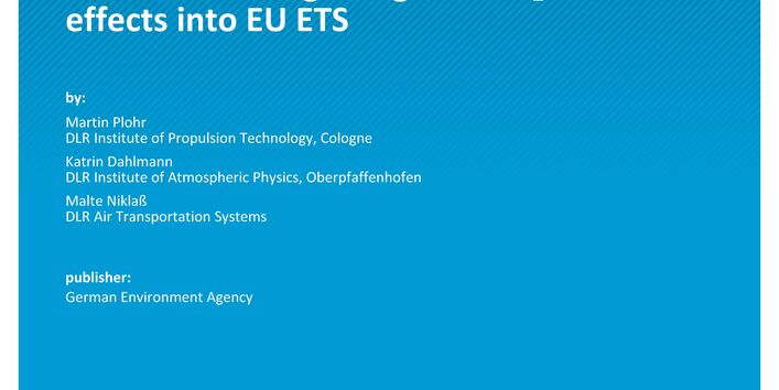 Cover des Berichts "Testing of a monitoring and reporting scheme for integrating non-CO2 aviation effects into EU ETS"